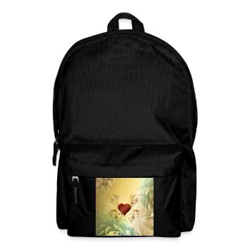 Wundervolles dekoratives Herz - Rucksack - Schwarz - Vorne