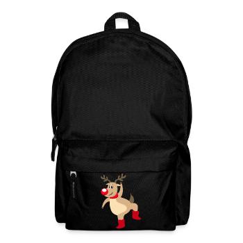 Reindeer Rudolf Elch Christmas Red nose - Backpack - black - Front