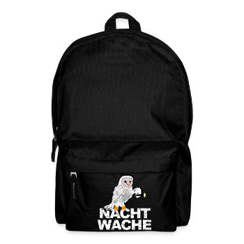 Night watch owl with flashlight in the security service - Backpack - black - Front