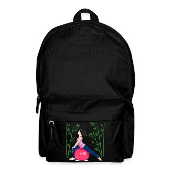 Pilates Übung Fitness Training Workout - Rucksack - Schwarz - Vorne