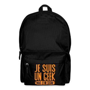 Je suis un geek mais je me soigne - Sac à dos - noir - Devant