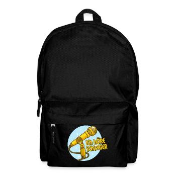 Schlager Schlagermusik Schlagerfan Mikrofon Spruch - Rucksack - Schwarz - Vorne