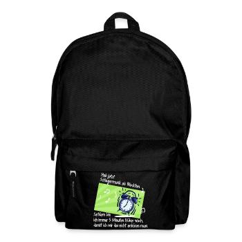 Schlagermusik Schlagerfan Schlager Wecker Spruch - Rucksack - Schwarz - Vorne