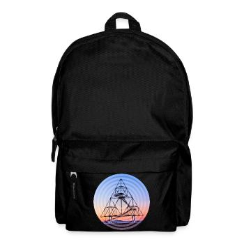 Tetraeder Kreise - Rucksack - Schwarz - Vorne
