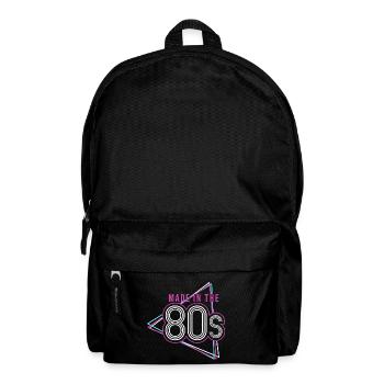 80er Jahre 80's retro vintage Geschenk Generation - Rucksack - Schwarz - Vorne