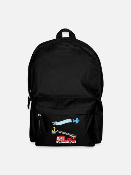 Feuerwehr 3. Geburtstag - Rucksack - Schwarz