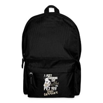 Kaffee Hund - Rucksack - Schwarz - Vorne