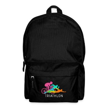 Triathlon Triathlet Geschenk Fahrrad laufen Sport - Rucksack - Schwarz - Vorne