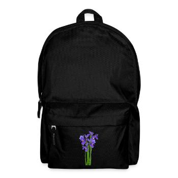 Fleurs Printemps Iris iris - Idée de cadeau - Sac à dos - noir - Devant