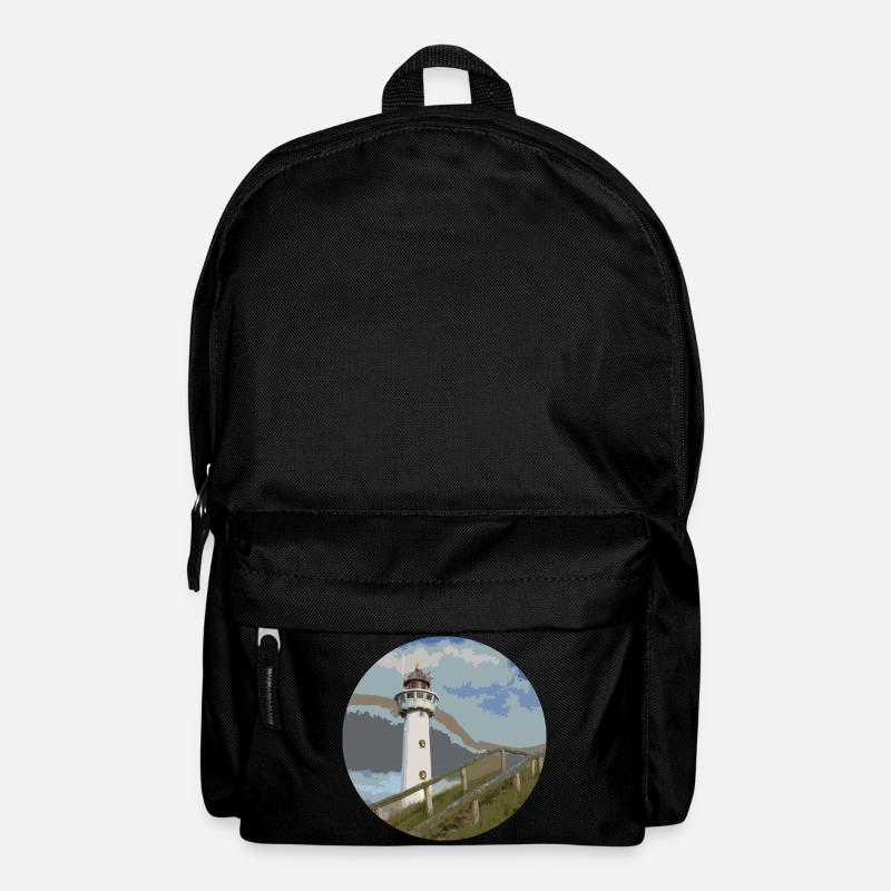 leuchtturm seefahrt küste - Rucksack - Schwarz
