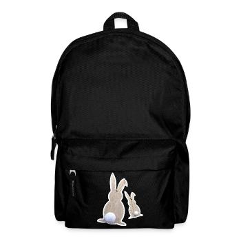 Osterhasen von Hinten - Rucksack - Schwarz - Vorne