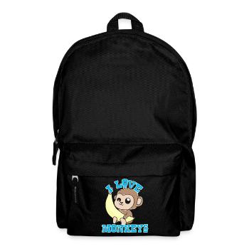Affen - Rucksack - Schwarz - Vorne