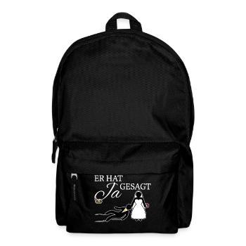 Ja Gesagt Heirat Junggeselle Junggesellin Hochzeit - Rucksack - Schwarz - Vorne