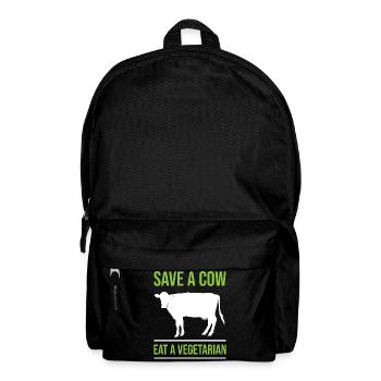 Cow cows gift agriculture beef animal farmer - Backpack - black - Front