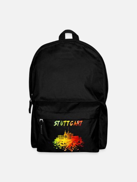 Stuttgart Skyline / Schwaben Stadt Schwarzwald - Rucksack - Schwarz