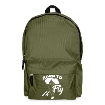 Paragliding Gleitschirm Pilot Geschenk Berge Sport - Rucksack - Olivgrün - Vorne