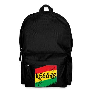 Rainbow music with sheet music print - Backpack - black - Front