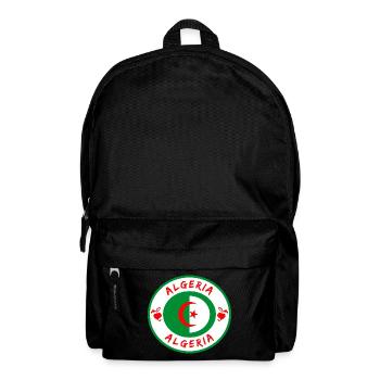 Algeria Circle with National Flag Gift Algiers - Backpack - black - Front
