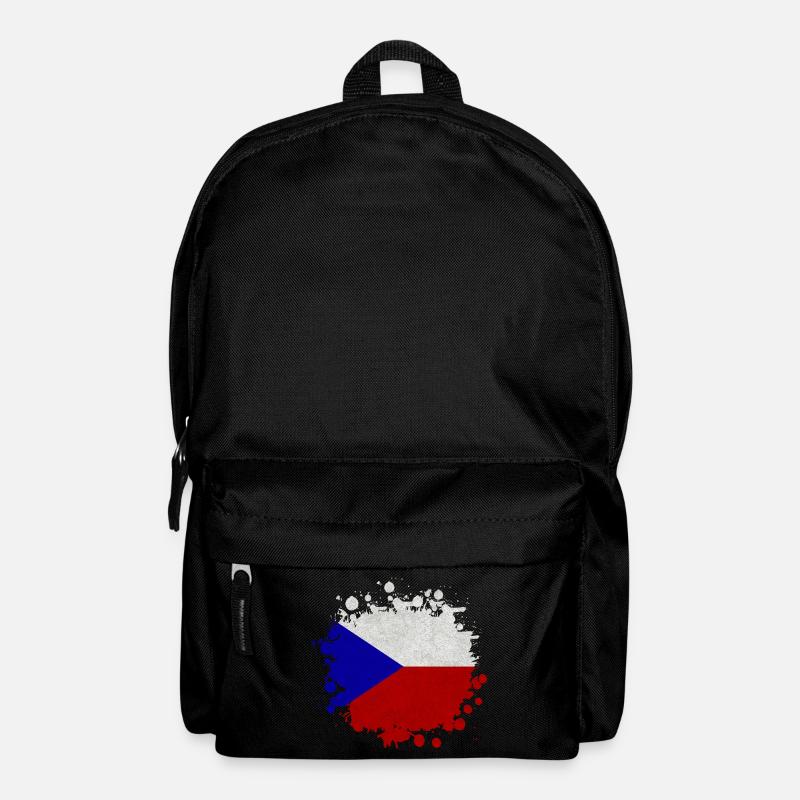 Tschechien Klecks / Geschenk Prag Flagge - Rucksack - Schwarz