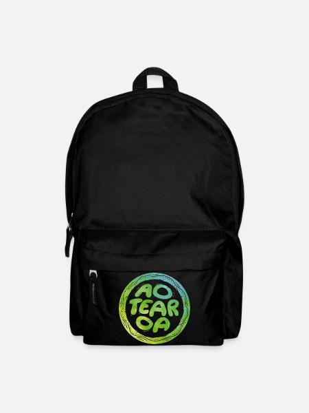 Schriftzug Aotearoa - Rucksack - Schwarz