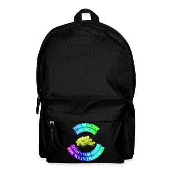 Die Macht der Presse Spruch Geschenk Idee cool - Rucksack - Schwarz - Vorne