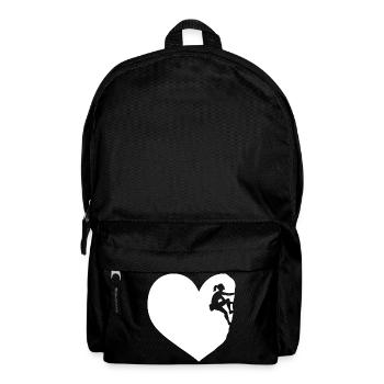 I love climbing mountaineering boulder heart - Backpack - black - Front