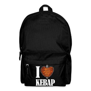 J'aime le coeur kebab kebab kebab disant drôle - Sac à dos - noir - Devant