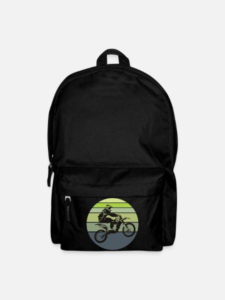 Motocross Retro - Rucksack - Schwarz