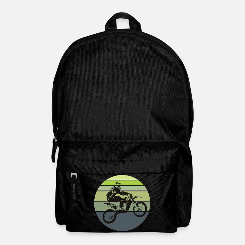 Motocross Retro - Rucksack - Schwarz