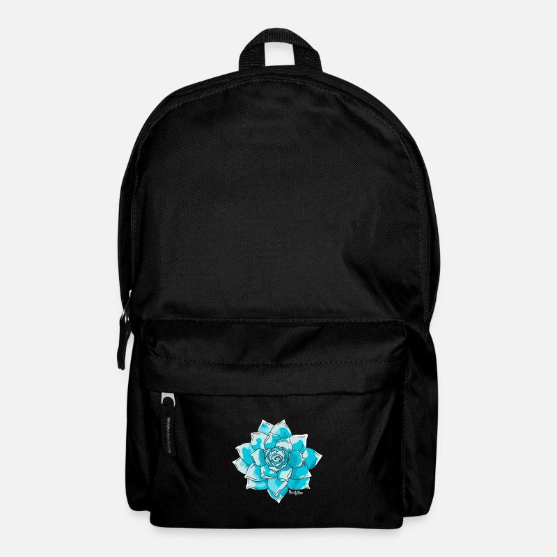 blue succulent - Backpack - black