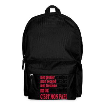 Mon papi est beau - Backpack - black - Front