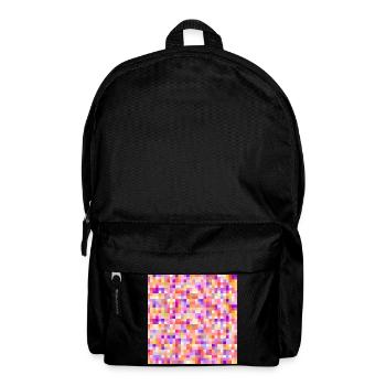 bunte Buttons farbige Buttons farbige Pins - Rucksack - Schwarz - Vorne