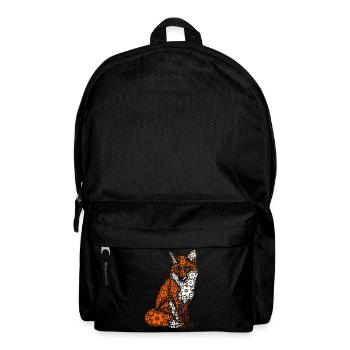 Fuchs blüht fantastisches Tier - Rucksack - Schwarz - Vorne