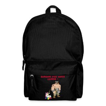 Barbare et licorne - Sac à dos - noir - Devant