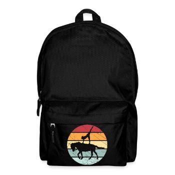 Voltigieren retro reiten Pferd Geschenk Volti - Rucksack - Schwarz - Vorne
