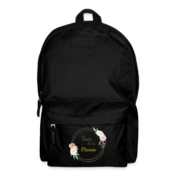 team of the bride gold and flowers - Backpack - black - Front