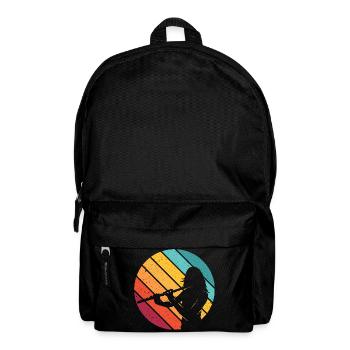 Flute instrument flutist gift retro orchestra - Backpack - black - Front