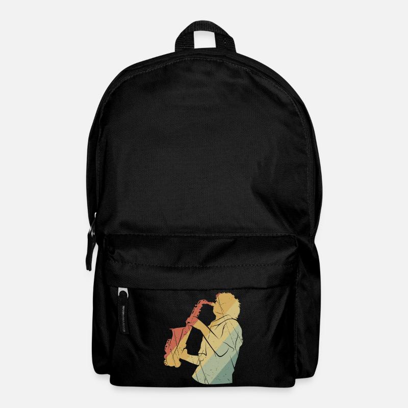 Saxophon Retro - Rucksack - Schwarz
