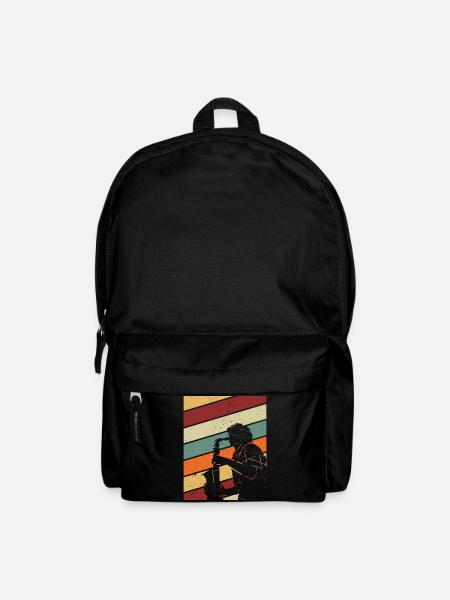 Saxophon Retro - Rucksack - Schwarz