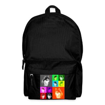 Pop Art Husky Portrait - Backpack - black - Front