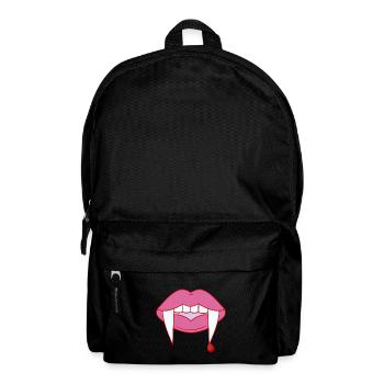 Vampire Girl With Lipstick Bloody Lips - Rucksack - Schwarz - Vorne