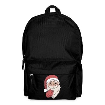 Weihnachtsmann Weihnachten Geschenk Nikolaus Mütze - Rucksack - Schwarz - Vorne