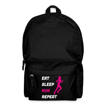 Eat Sleep Run Repeat Jogging Run Gift - Backpack - black - Front