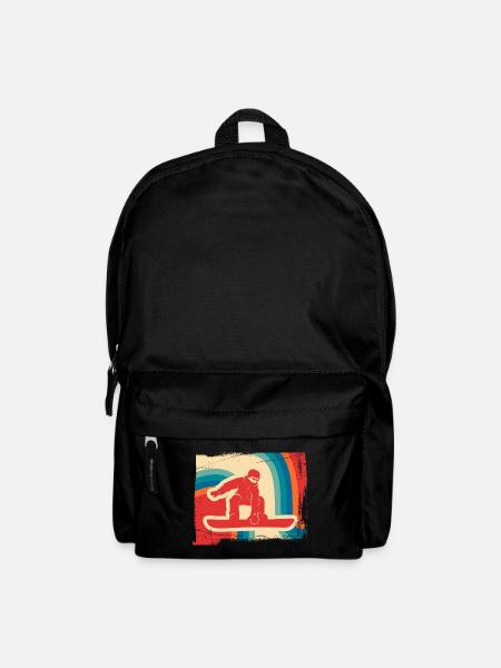 Snowboard Wintersport Geschenk Snowboarding retro - Rucksack - Schwarz