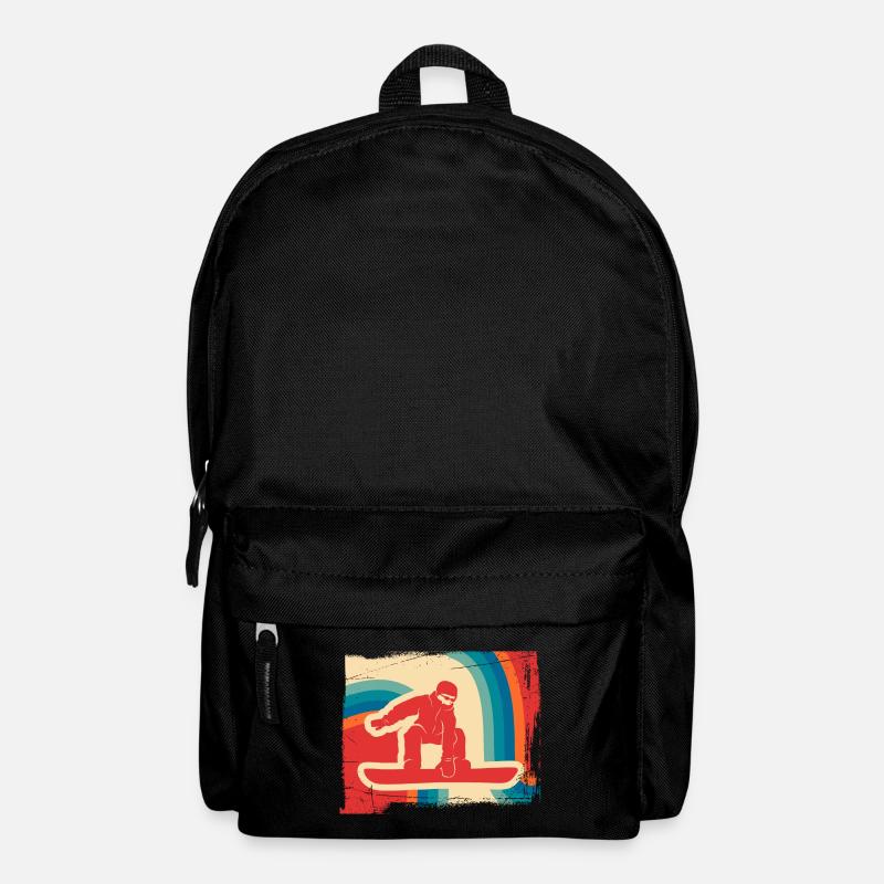 Snowboard Wintersport Geschenk Snowboarding retro - Rucksack - Schwarz