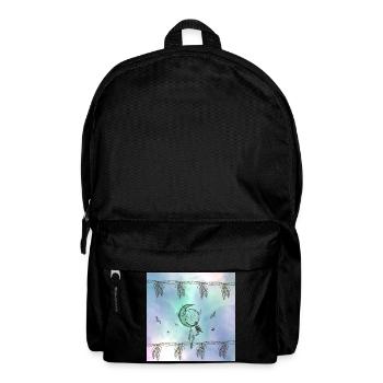 Capteur de rêves avec lune et plumes - Sac à dos - noir - Devant