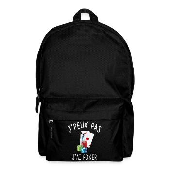 J'PEUX PAS J'AI POKER - Sac à dos - noir - Devant