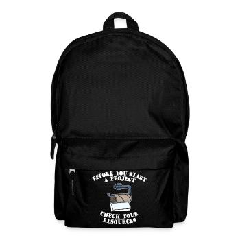 Project Project Manager Funny Sayings Humorous - Backpack - black - Front