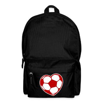 Ich Liebe Fussball Fussballfan Fussballer Herz - Rucksack - Schwarz - Vorne