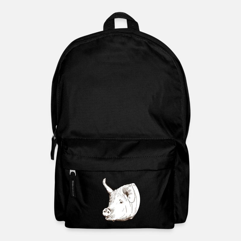 Schwein - Rucksack - Schwarz